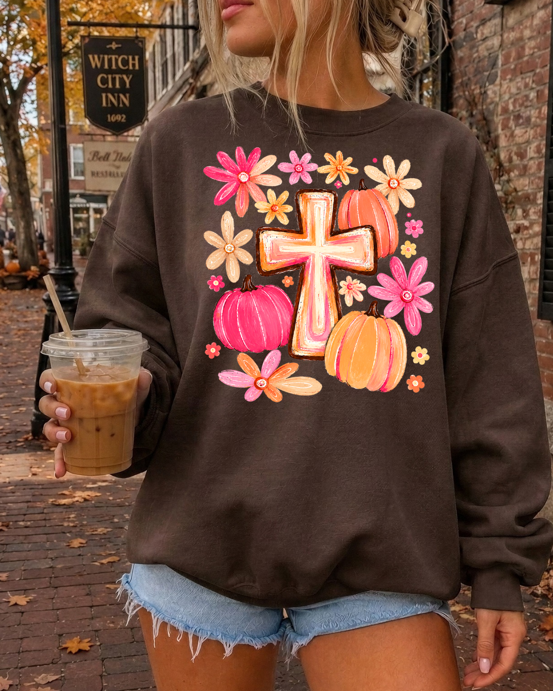 floral pumpkin sweatshirt