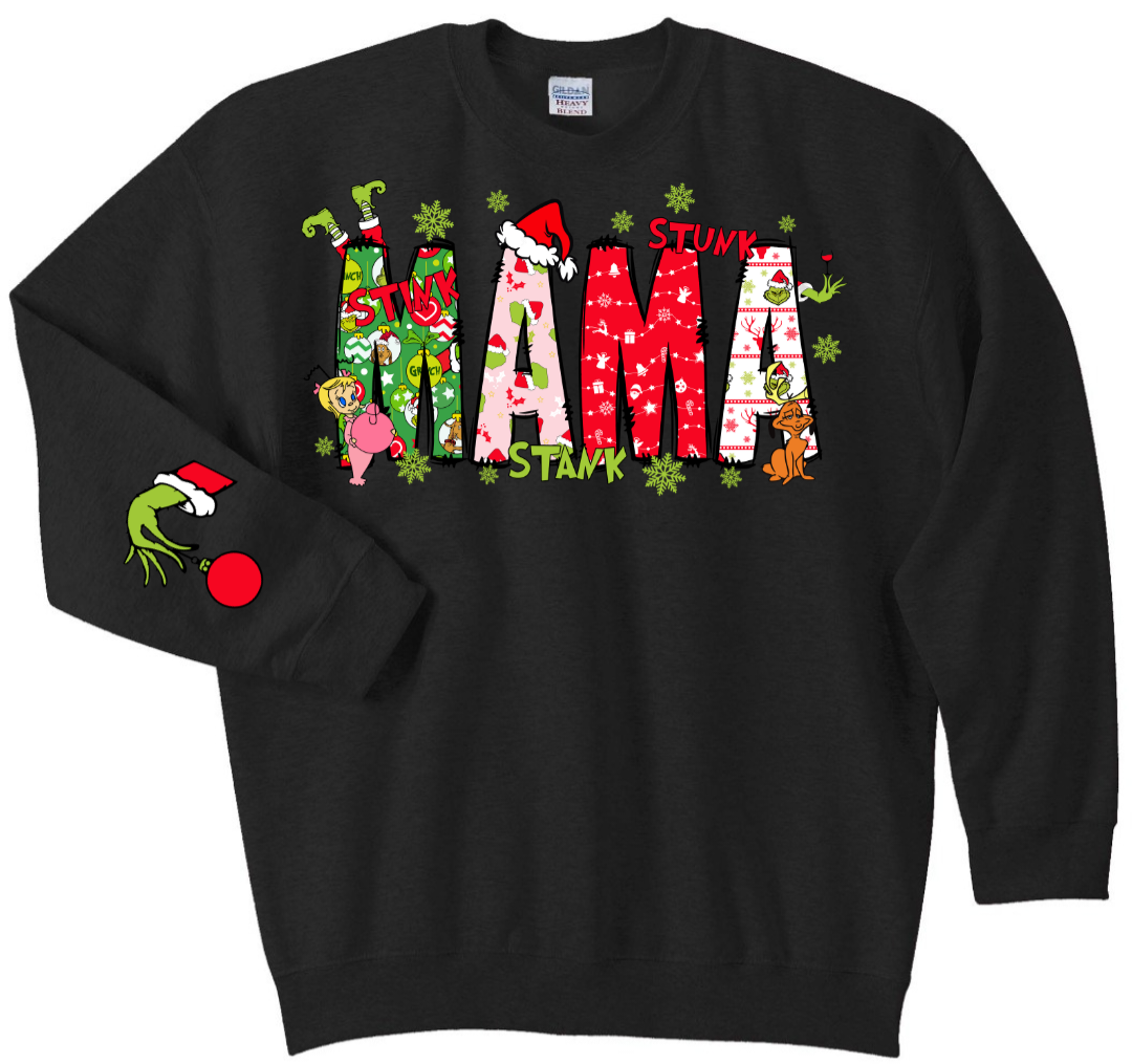 Custom Grinch MAMA sweatshirt