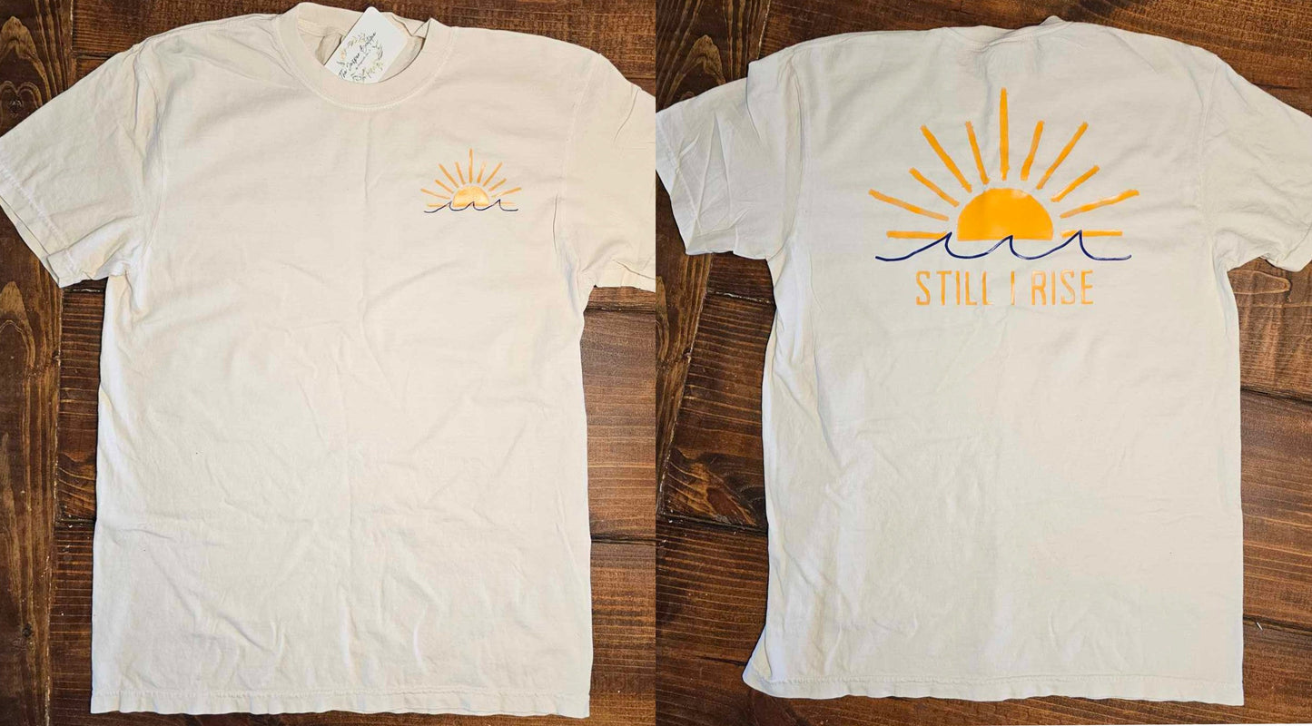 Still I Rise Shirt, Sun and Waves Tee, Front & Back Comfort Colors