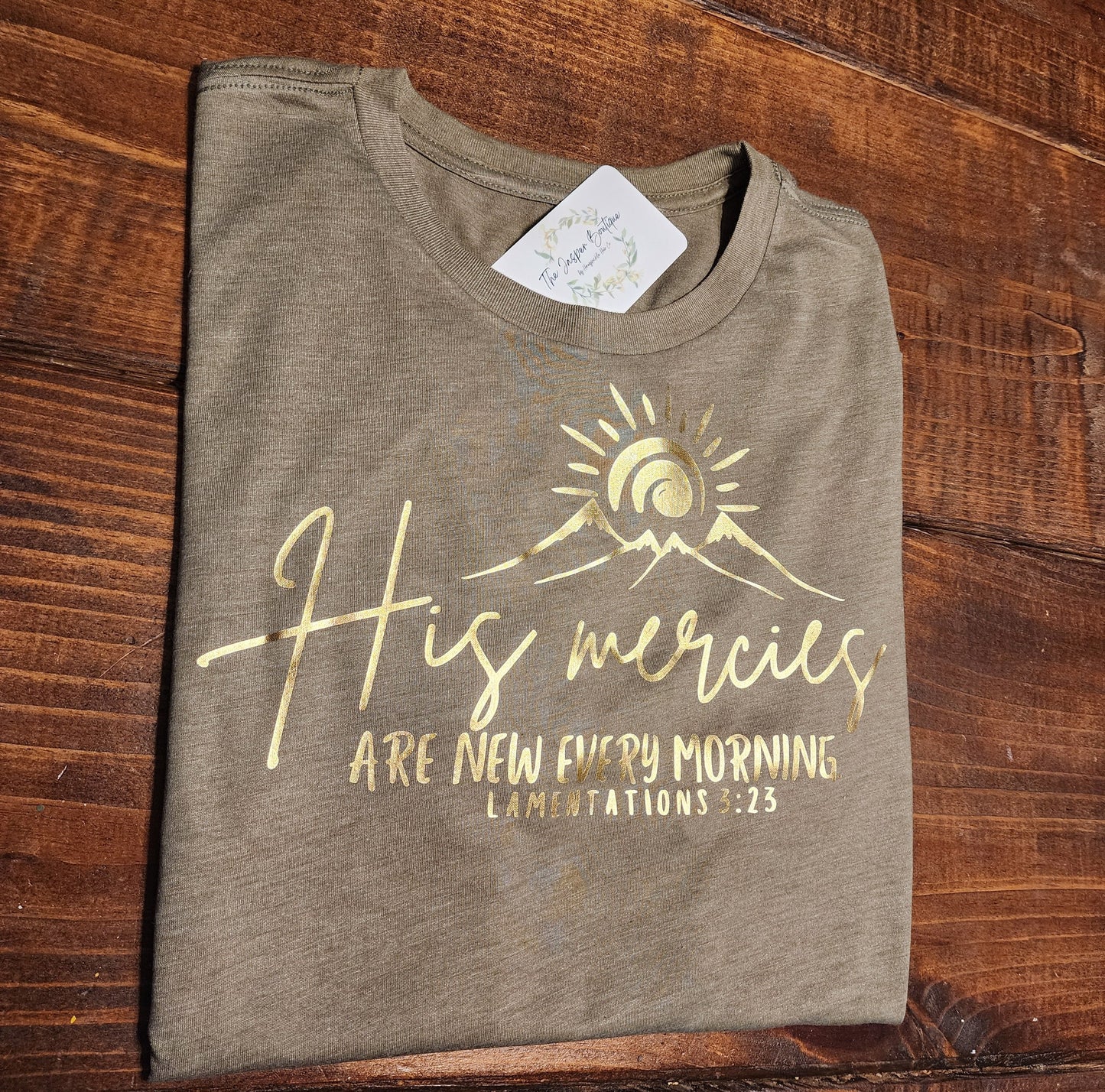 His Mercies Are New Every Morning, Scripture Shirt, Gift for Christian Woman, Bella canvas Tee