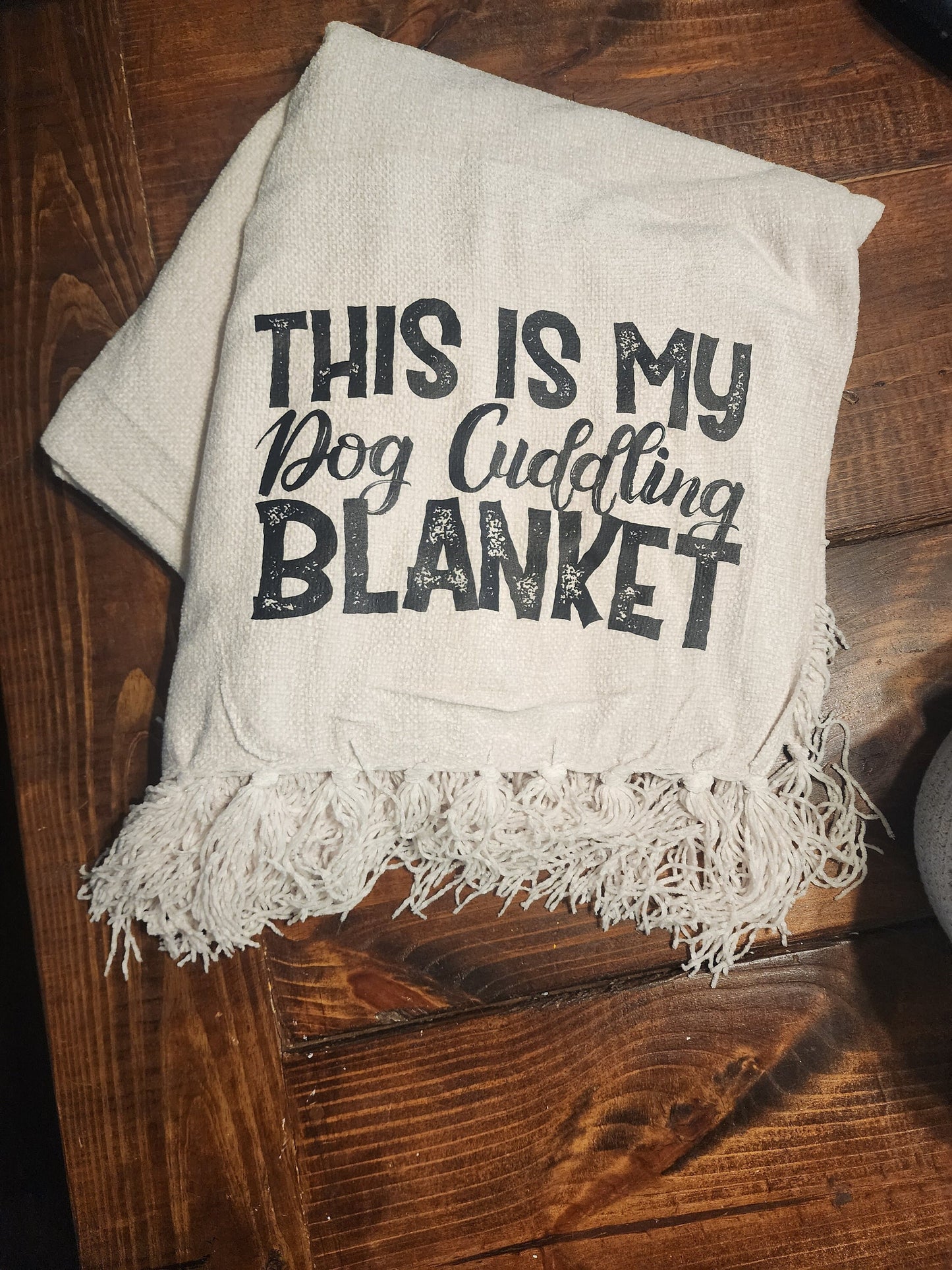 My Dog Cuddling Blanket, Dog Mom Throw, Gift for Her