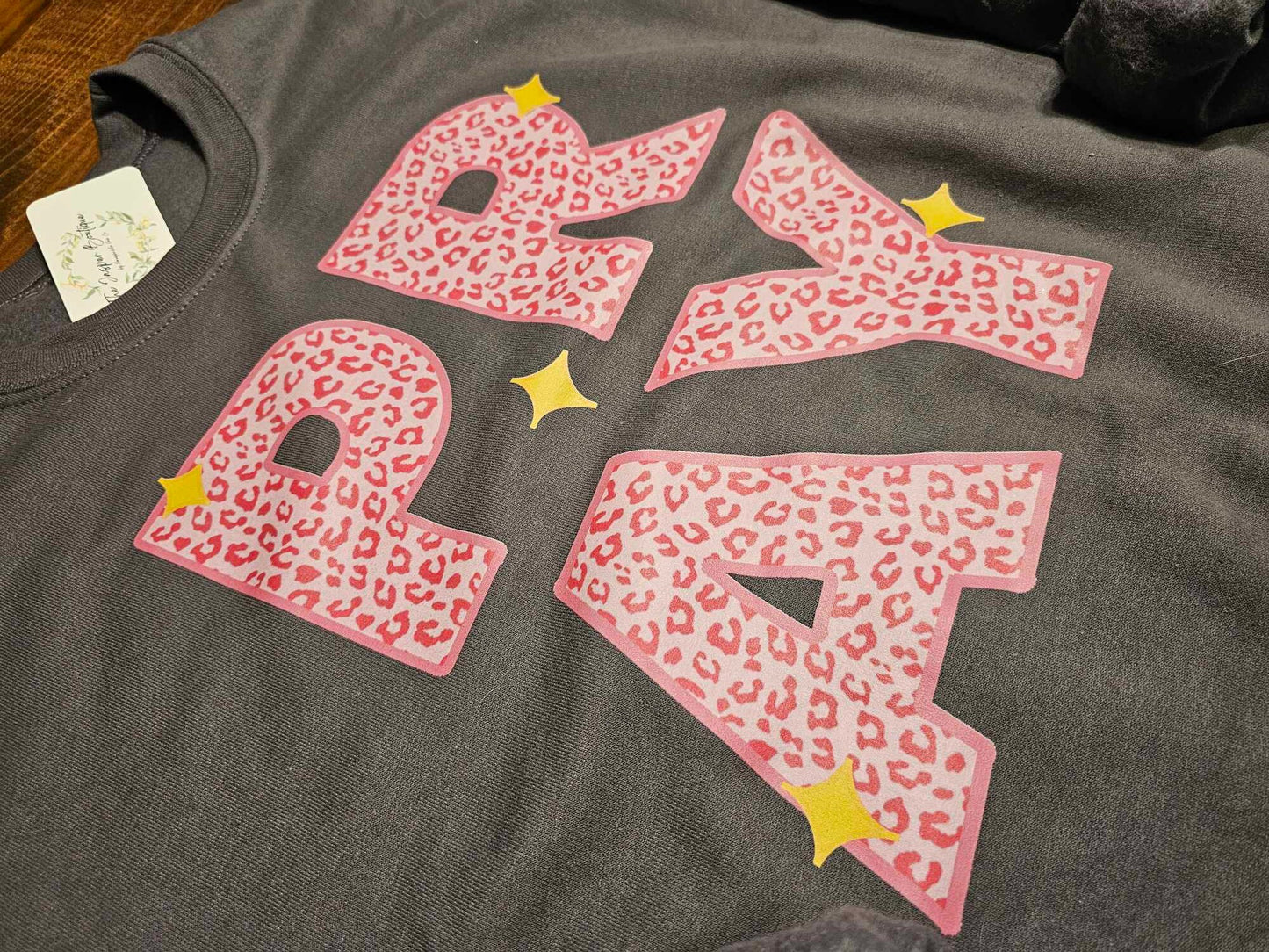 PRAY Sweatshirt, Pink Cheetah Print Pray, Girlie Girl, Gift for Christian Woman, Prayer Warrior