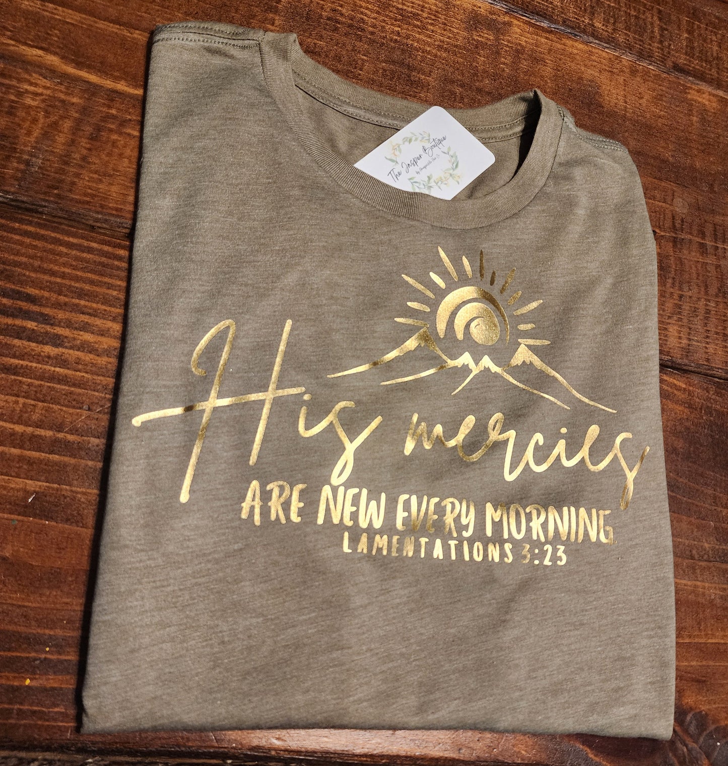 His Mercies Are New Every Morning, Scripture Shirt, Gift for Christian Woman, Bella canvas Tee