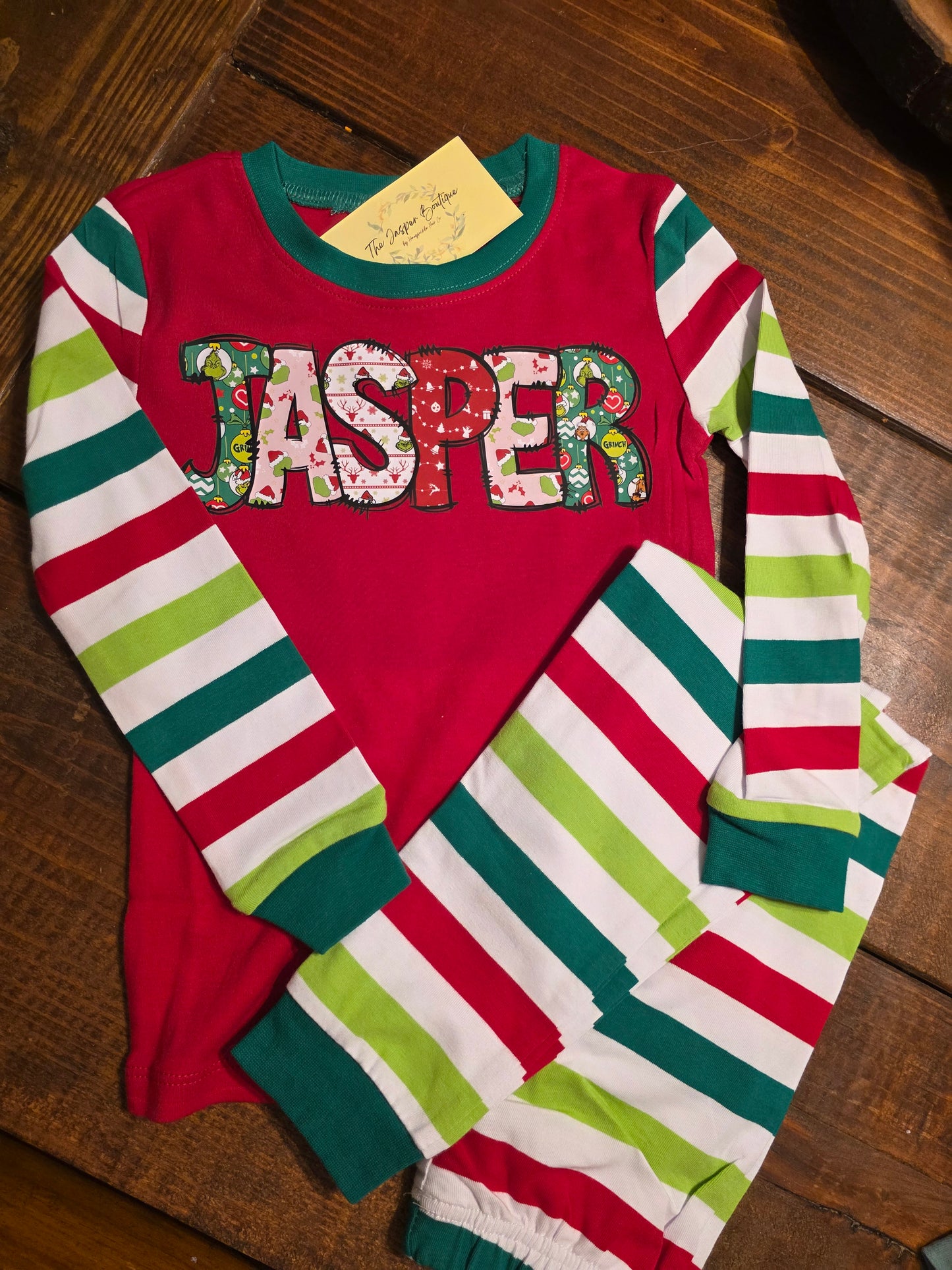 Children's custom grinch Pajamas