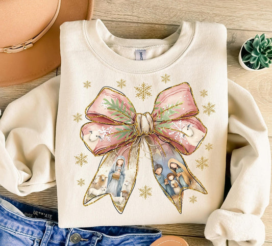 Nativity Bow sweatshirt