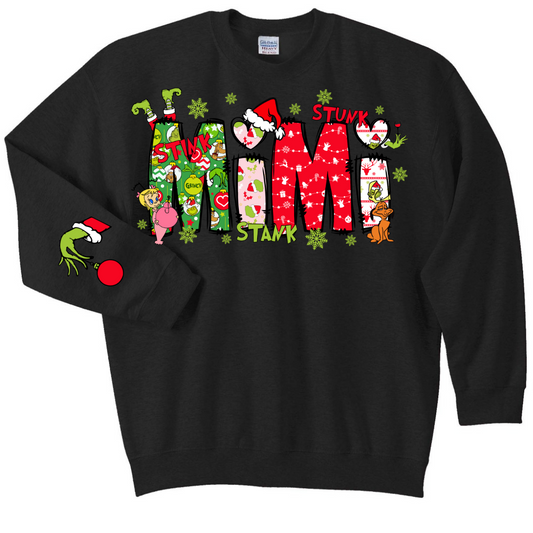 Custom Grinch Grandma options sweatshirt