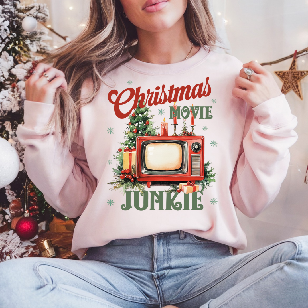 Christmas movie junkie sweatshirt