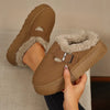 Fleece Lined Platform Slipper Boots