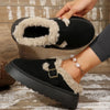 Fleece Lined Platform Slipper Boots