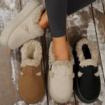 Fleece Lined Platform Slipper Boots