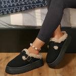 Fleece Lined Platform Slipper Boots