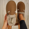 Fleece Lined Platform Slipper Boots