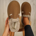 Fleece Lined Platform Slipper Boots
