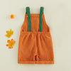 Pumpkin Print Toddler Overalls