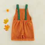 Pumpkin Print Toddler Overalls