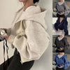 Fleece Lined Cropped Zip Hoodie