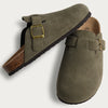 Suede Cork Mule Slippers