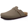 Suede Cork Mule Slippers