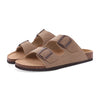 Suede Cork Mule Slippers