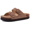 Suede Cork Mule Slippers