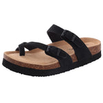 Suede Cork Mule Slippers