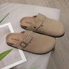 Suede Cork Mule Slippers