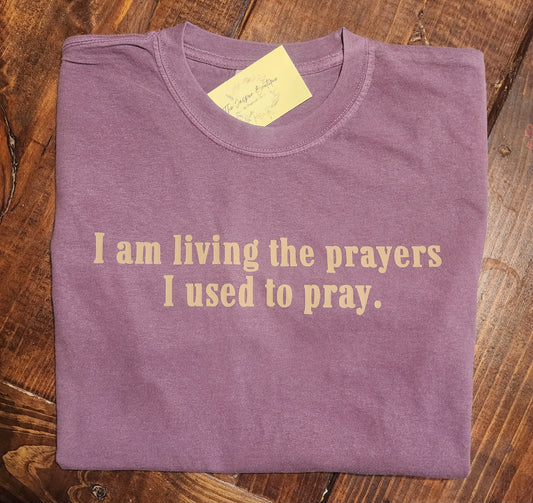 I am living the prayers I used to pray Tee