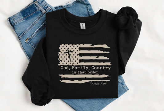 God Family County Sweatshirt