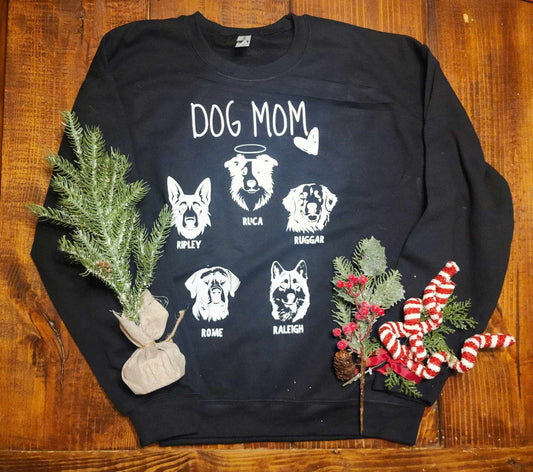 Custom Dog Mom Sweatshirt, Rainbow bridge Dog Mom Graphic, Gift