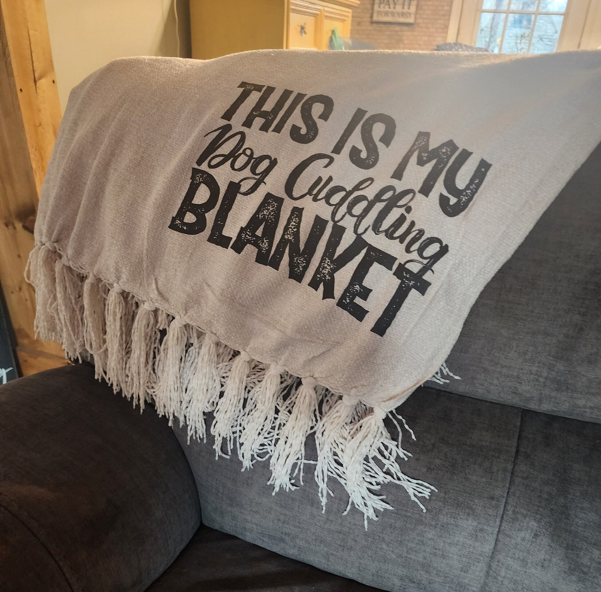 My Dog Cuddling Blanket, Dog Mom Throw, Gift for Her