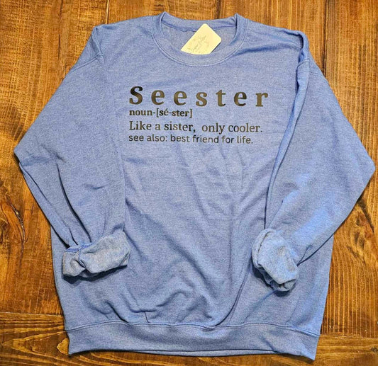 Seester Like A Sister Only Cooler, Best Friend, Gift for Sister