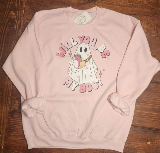 be my boo sweatshirt, valentine ghost lover sweatshirt, cute ghost, Gift for her Valentine's day