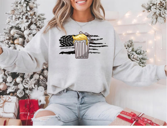 Trump hair garbage shirt ash sweatshirt