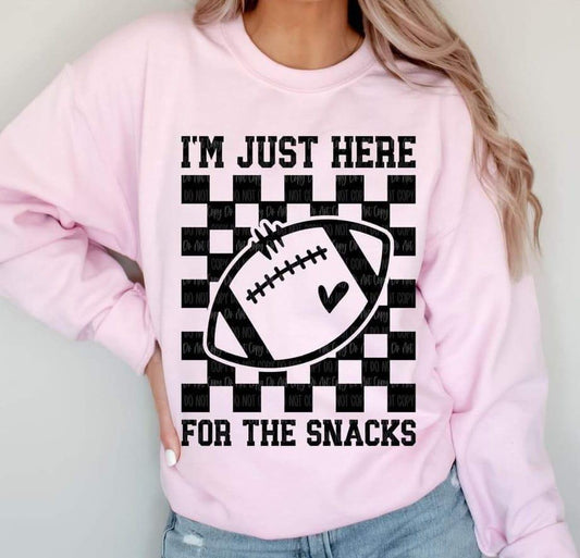 here for the snacks sweatshirt