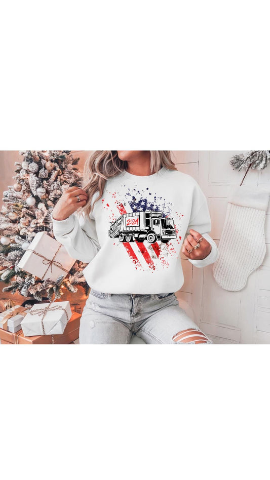 TRASH DAY white sweatshirt