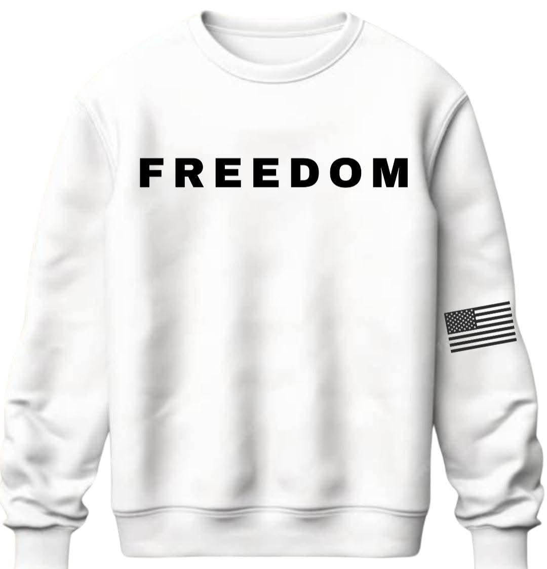 FREEDOM sweatshirt, charlie Kirk, USA flag