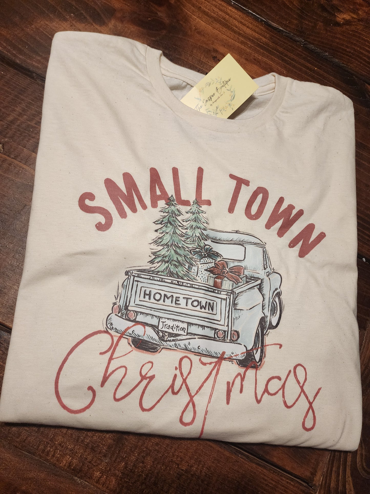 Small town Christmas truck tee