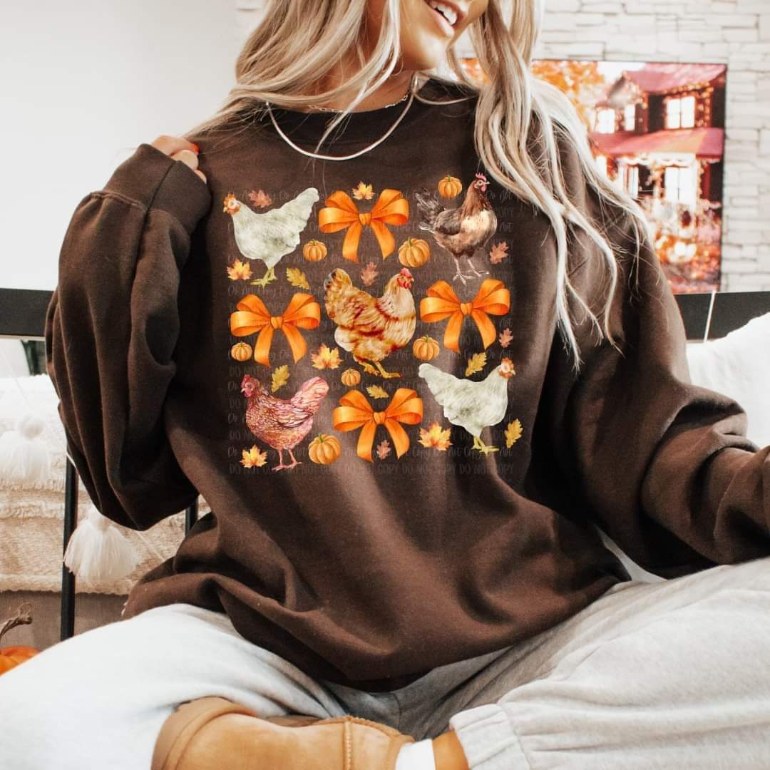 Fall chicken sweatshirt